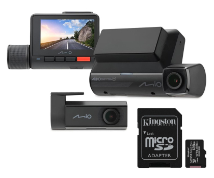 Kamera samochodowa Mio MiVue 955WD HDR dual 4K/2,7"/140 + karta 128GB
